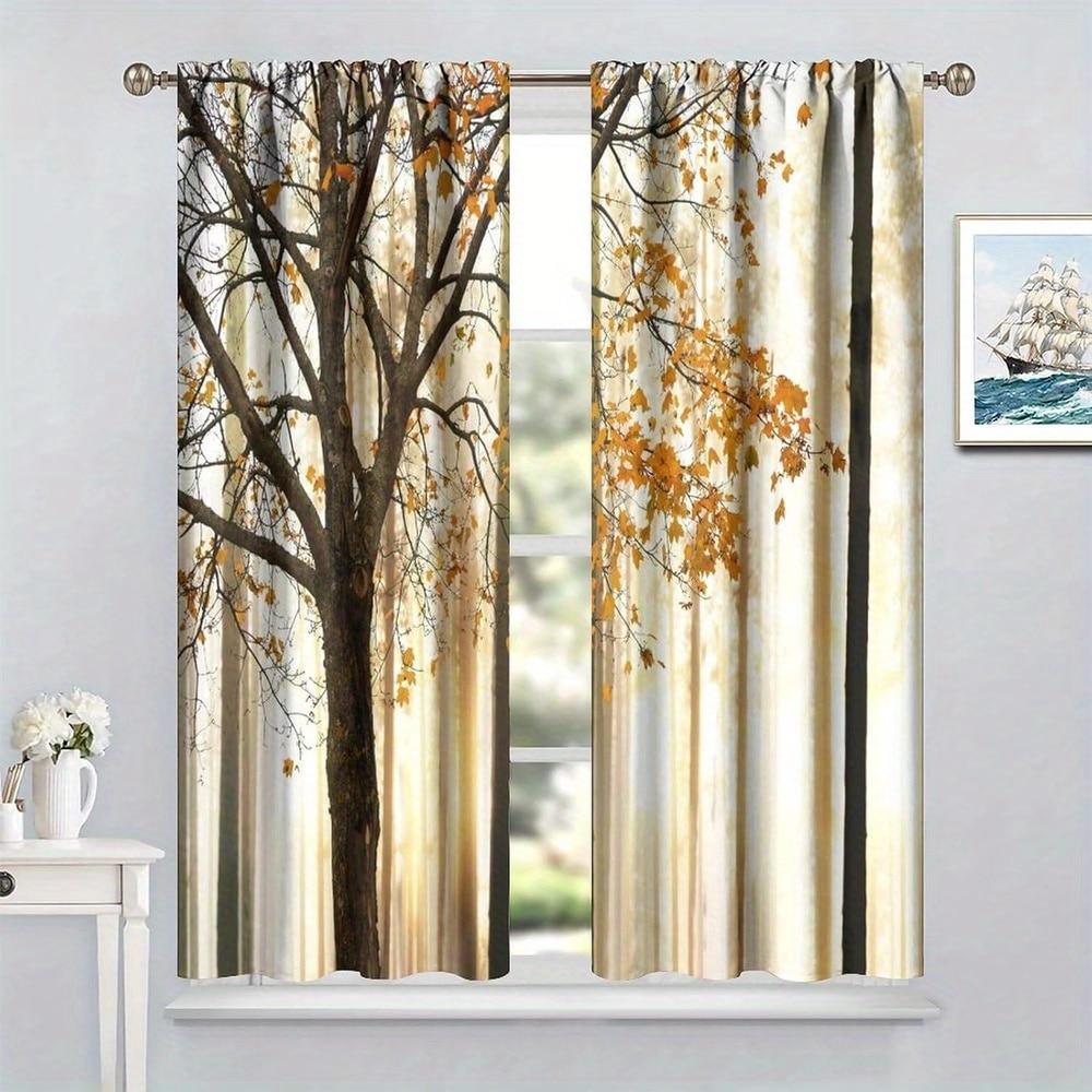 2 bucăți de perdele imprimate cu fundal fals la modă, dimensiune 30*65, dormitor și living, decorațiune pentru casă, decorațiune cameră