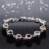 925 Sterling Silver Elegant Charm Heart Bracelets Chain Beautiful Crystal Stone Drop Jewelry Fashion For Women Wedding Lady Cute