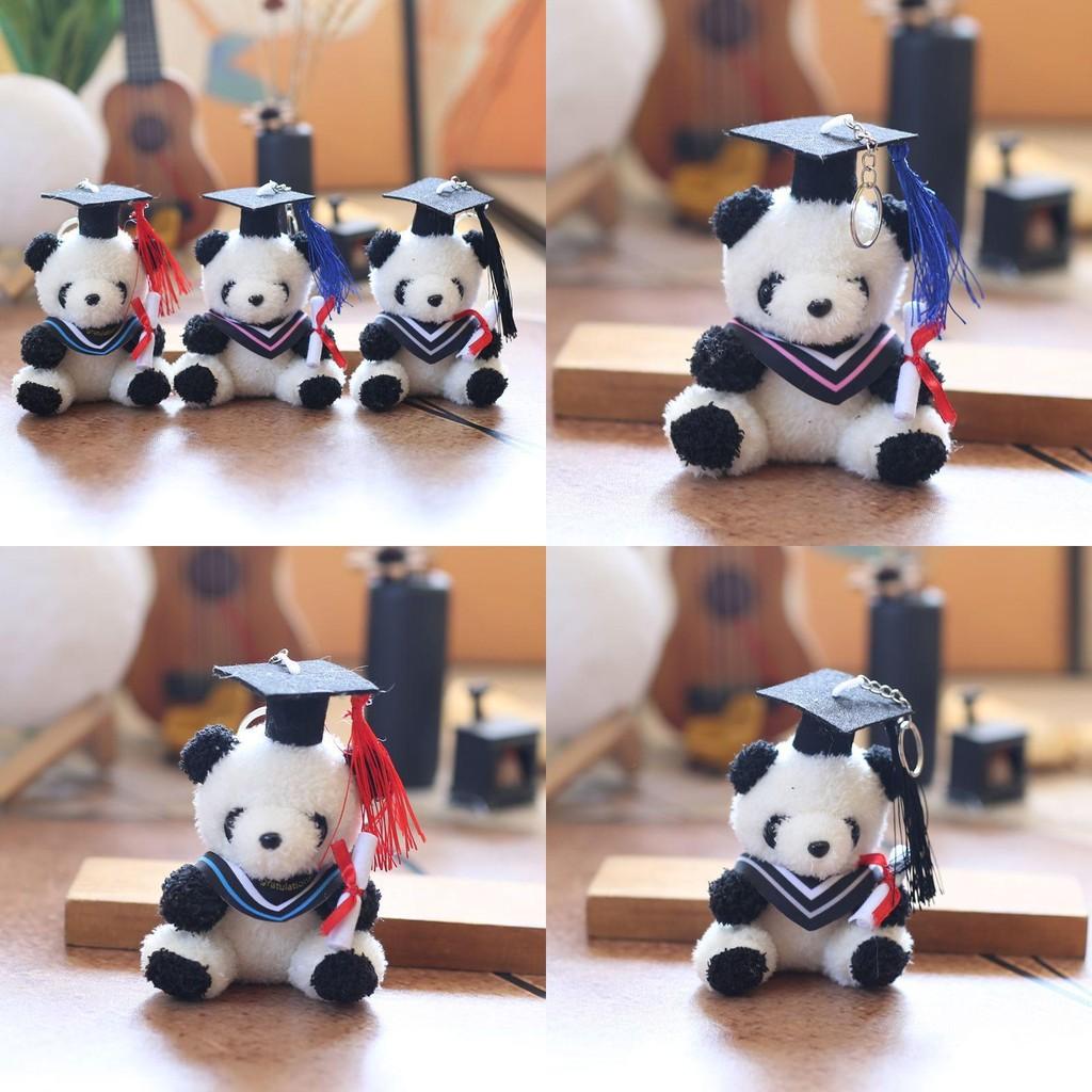 Graduation Panda Plush Pendant Bag Hanging Decoration Keychain Dolls Animal