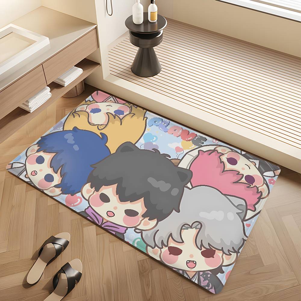 Kpop P-PLAVE Long Rugs Cheaper Anti-slip Modern Living Room Balcony Printed Bedside Area Rugs