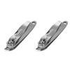 Three Seven 777 CT-118C Cuticle Remover Side Clipper Nail Clipper 2 Pcs Silver