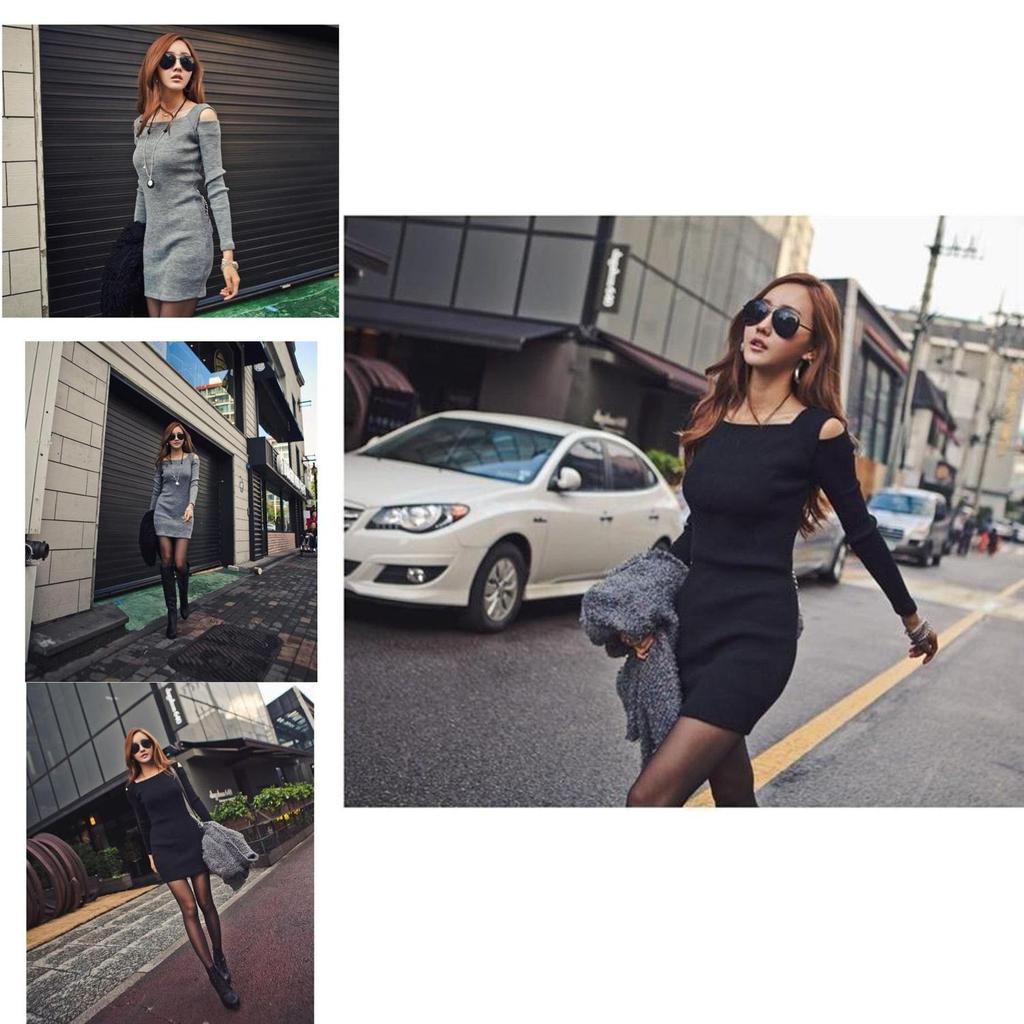 Premium Quality Femme Manches Longues Moulant Mini Robe Tricot For Autumn Winter Events