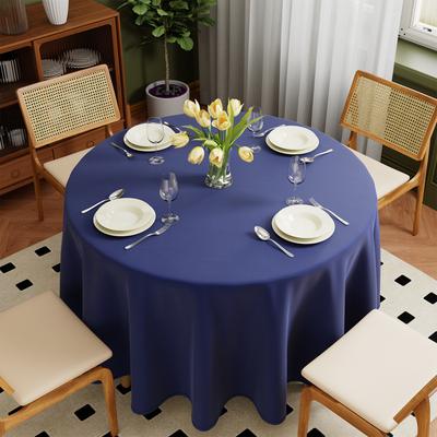 Einfarbige runde Tischdecken Dekorative Hochzeitsbankett Küche Zuhause Esstisch Party Tischabdeckung Teetuch Durchmesser 127~304cm