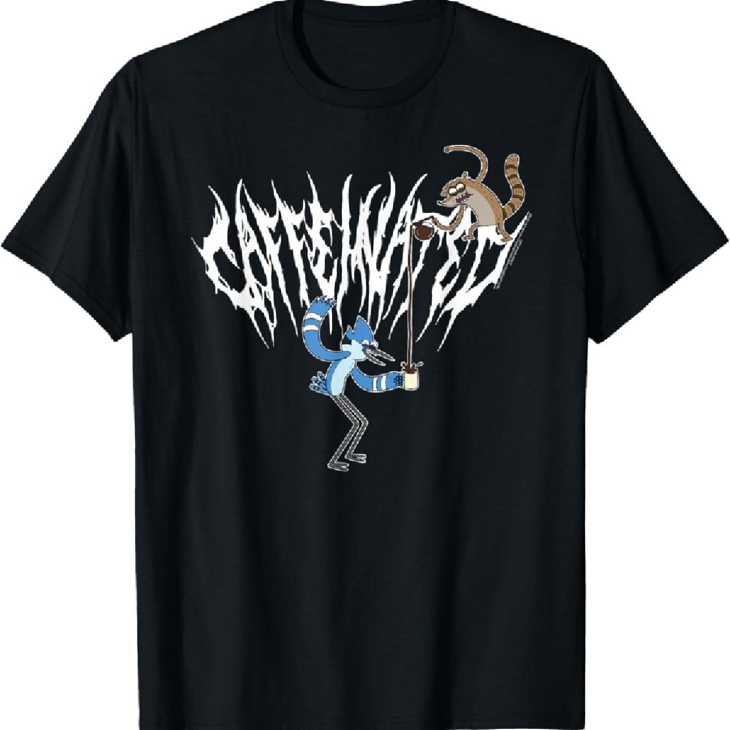 

Metal Caffeinated by Coffee Funny Cartoon T-Shirt XXXXXL чёрный