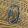 **Colorful Jade Thread Chinese Knot Bracelet - Blue/Purple**