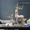 Neue Beliebte Harz Elch Hirsch Statue Rentier Figur ELCH Skulptur für Wohnzimmer Luxuriöse Heimdekoration Nordic Tischplatte