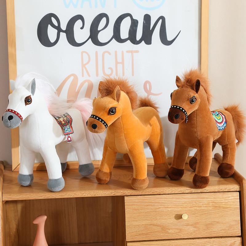 Chinese Zodiac Horse Plush Toy For Children Collectors Animal Soft Stuffed Doll