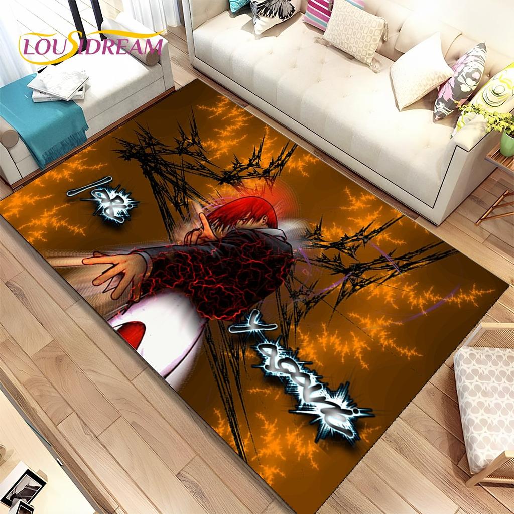 3D King of Fighters Retro Game Gamer Area Rug,Carpet Rug for Home Living Room Bedroom Sofa Doormat Decor,kids Non-slip Floor Mat