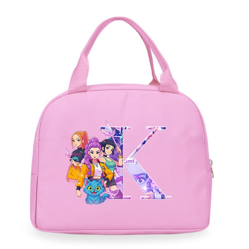 Kinderen Meisjes Kpop Rumi Zoey Mira Derpy Sajaboys Bedrukt Student Waterdicht Maaltijd Lunchbox Tas Casual Handtas