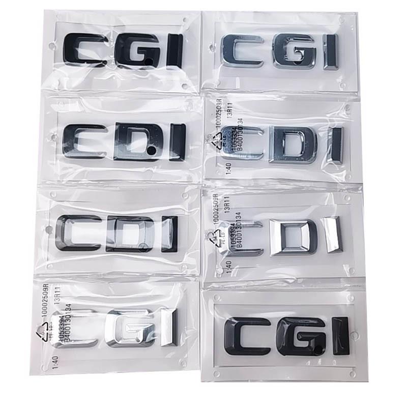 For Mercedes-Benz C-Class E-Class S-Class CGI CDI letter label ABS car sticker S350L E260L C200 rear tail label sticker FS1