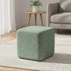 Stretch Ottoman Footstool Cover Jacquard Square Foot Stool Nordic Stool Cover  Home