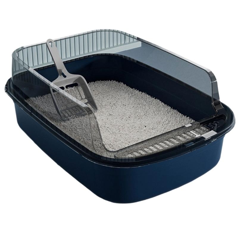 Large Cats Toilet Box For Pet Cats Households with Ventilation System And Removable Part Easy To Clean Litter Box