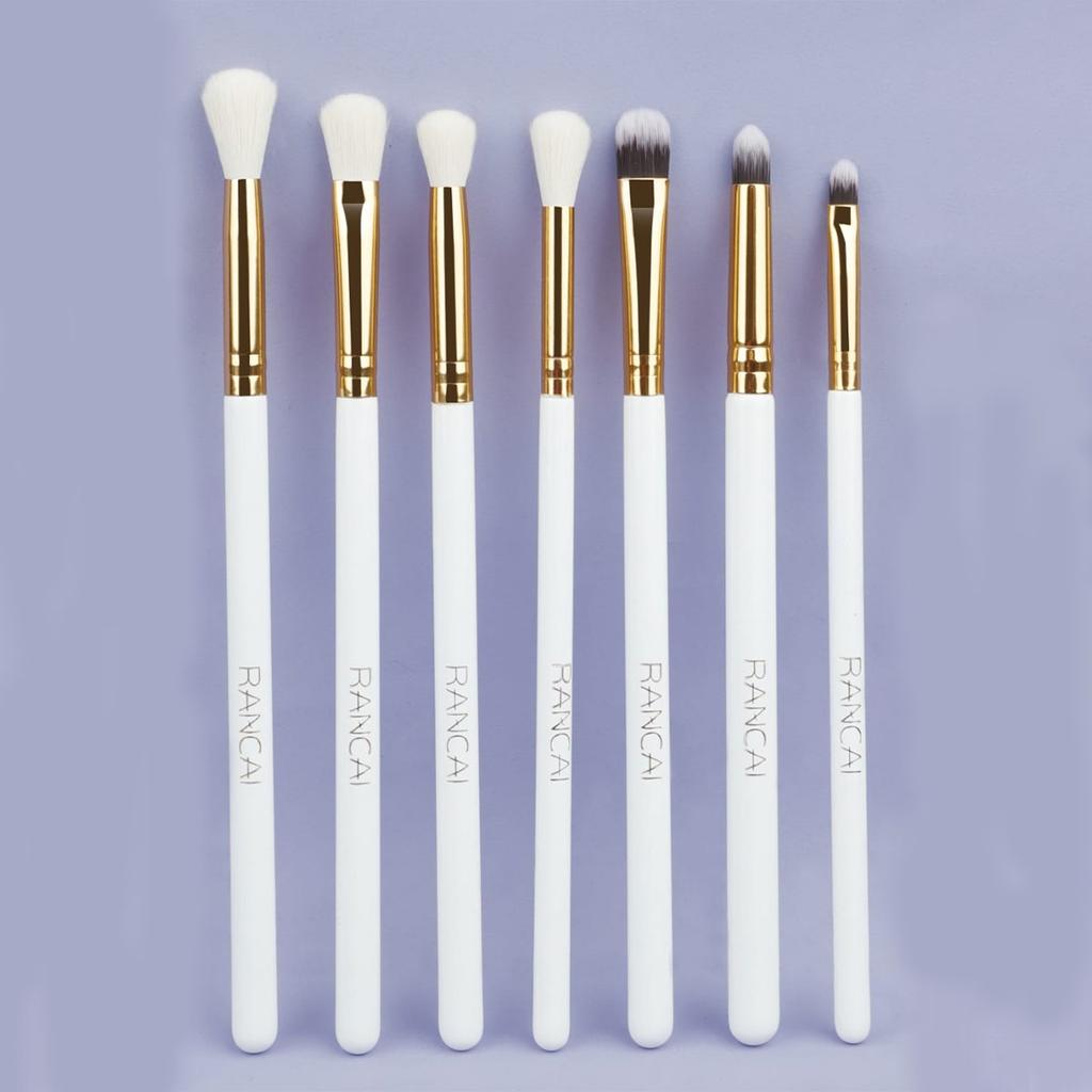 7pcs Eyeshadow Brush Eye Blender Brush Kit, Wooden Handle Vegan Makeup Tool, Flawlessly Applies Eyeshadow & Sets Concealer