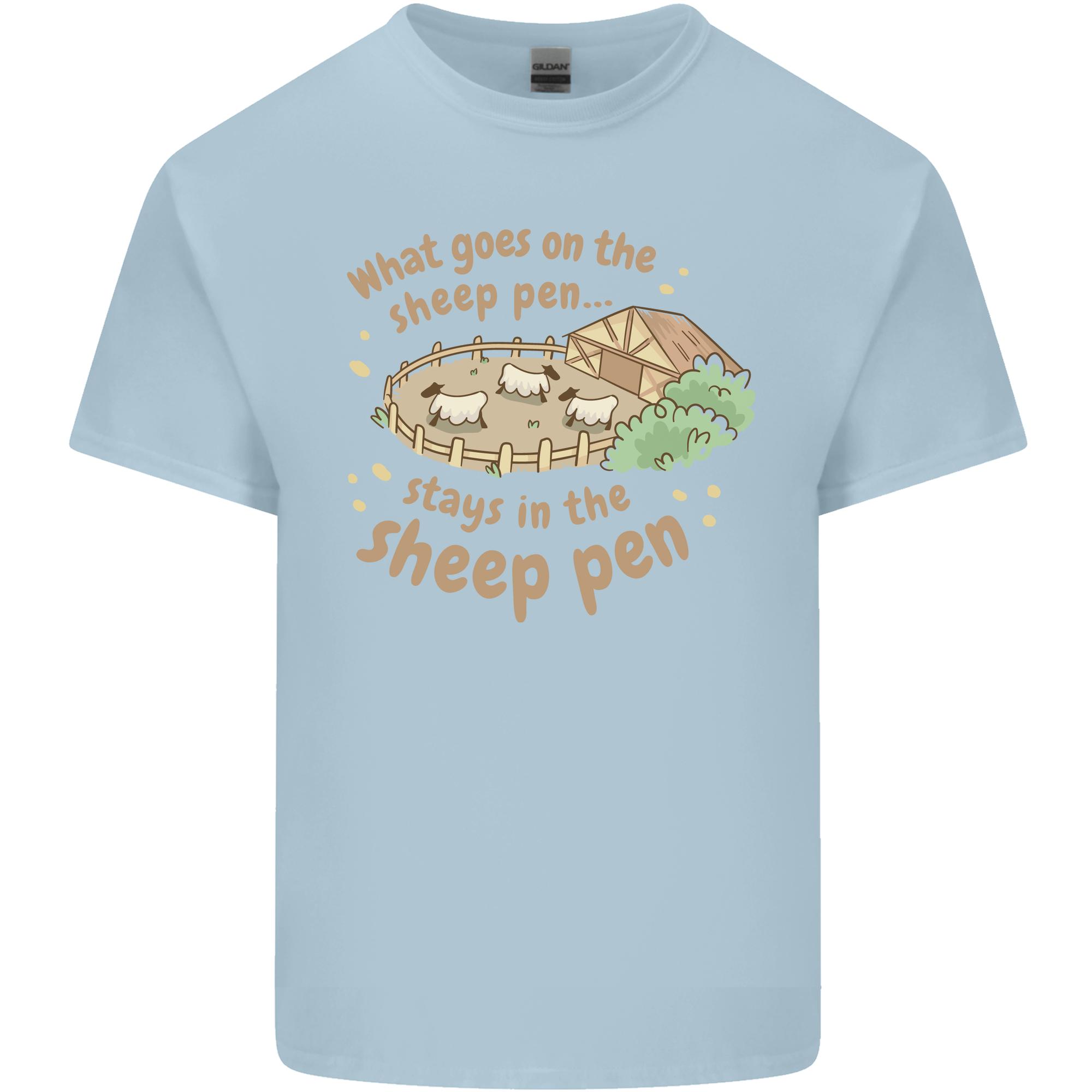 What Goes On In the Sheep Pen Farming Unisexs Light Cotton TShirt S