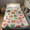 Christmas Gingerbread Pattern Flannel Blanket Warm Soft Halloween Christmas Couch Warm Cozy Decorative Decor Gift For All Season
