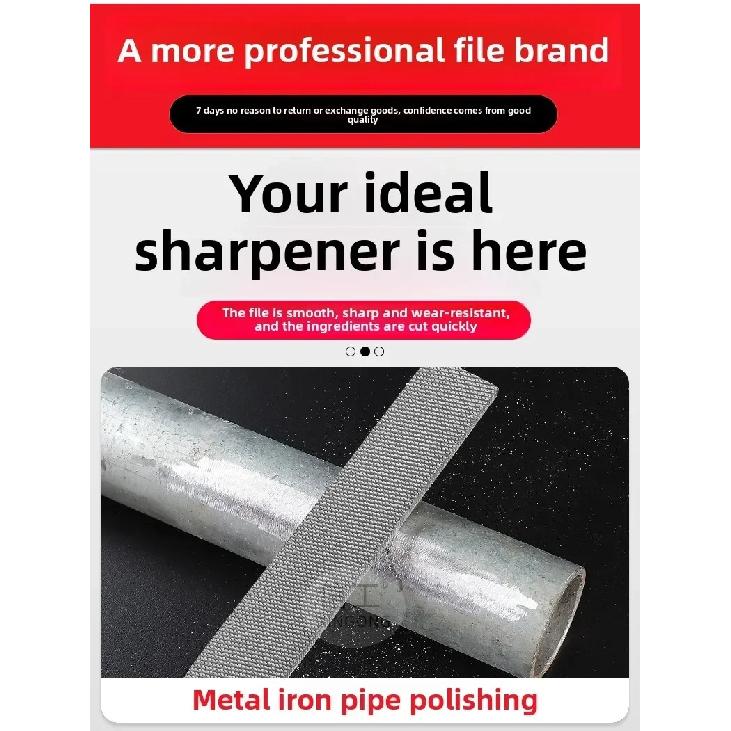 High Carbon Steel File Set, 5 Shapes, One-piece Forming & Quenching Process, for Fitter Grinding & Deburring