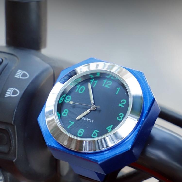 All Weather Resistant Motorcycle Dashboard Gauge Time Display Device Metal Octagonal Clock Simple Installation Design