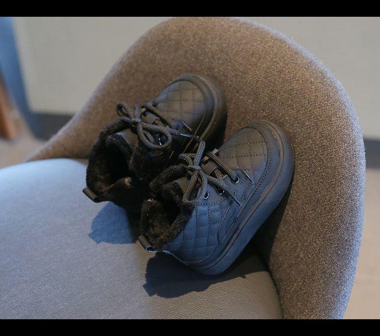 Weiche Sohle Kurze Stiefel für Jungen & Mädchen - Fleecegefütterte Baby Lauflernschuhe & Warme Winter Schneestiefel