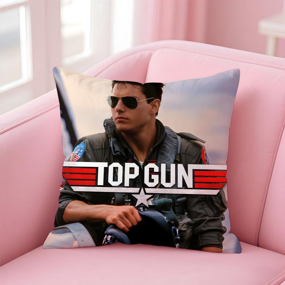Fashion TTop Gun Mavericks Cushion Cover Pillow Case Soft Friendly Fabric  Concealed Zipper