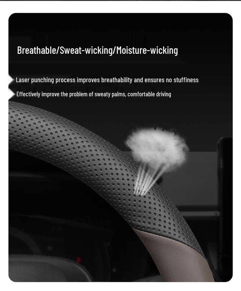 All-Season, Ultra-Thin, Non-Slip, Sweat-Absorbing Steering Wheel Cover for 2025 Geely Galaxy M9