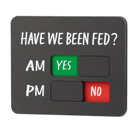 Semn Memento Hranire Animale de Companie cu Magnet Diagramă Hranire Câine Pisică cu Tracker AM/PM Am Hrănit Da Nu Panou Glisant Zilnic Hrană Animale de Companie Magnet Frigider