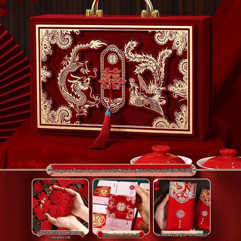 Luxury Betrothal Gift Box: Elegant Engagement & Wedding Decoration for Bride Price Cash