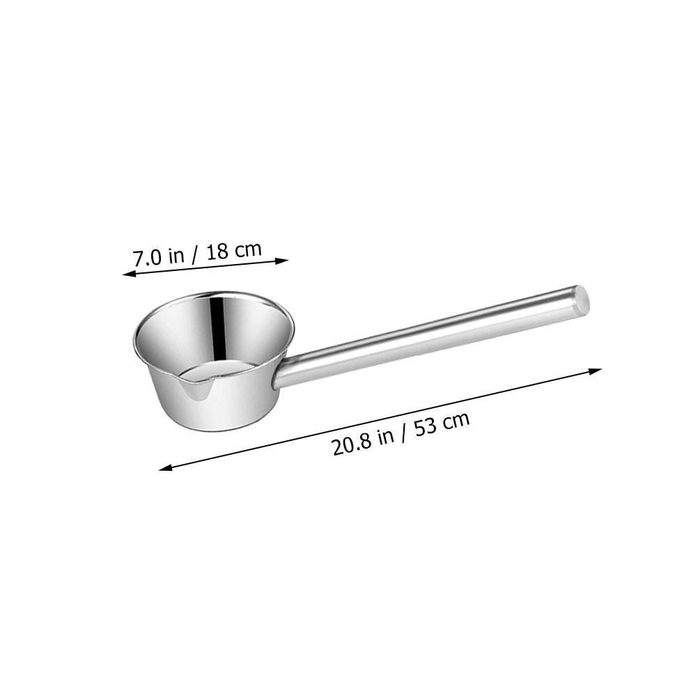 Edelstahl Löffel Wasser Schöpfen Küche Scoop Lange Griff Nudel Haushalt Silber Suppe Mehrzweck Baby