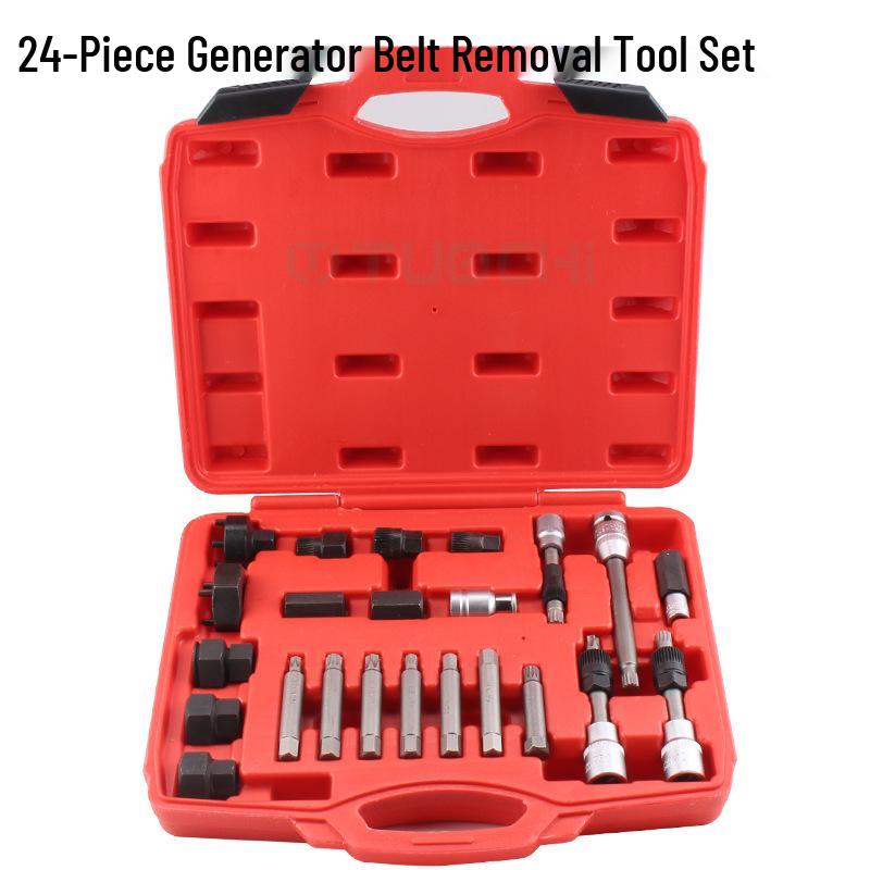 Engine & Auto Repair Tool Kit: 13-Piece Generator Pulley Repair & Installation, 30-Piece Tool Set, 24-Piece Engine Installation Tools