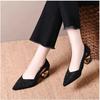 women cute sweet beige spring & summer hollow out breathable slip on square heel shoes lady casual sexy pumps ab674