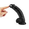 Schwarzer realistischer Dildo mit Saugnapf, großer Dildo, riesiger Erwachsener, G-Punkt, weiblicher Masturbator, flexible Dildos, realistischer Penis, Erotik