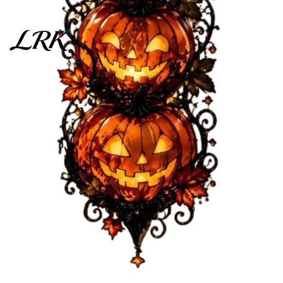Halloween Pumpkin Hanging Ornaments Triple Stacked Jack-o'-Lantern Door Hanger, 2D Wall Ornament, Spooky Theme House Decor Fall Porch for Front
