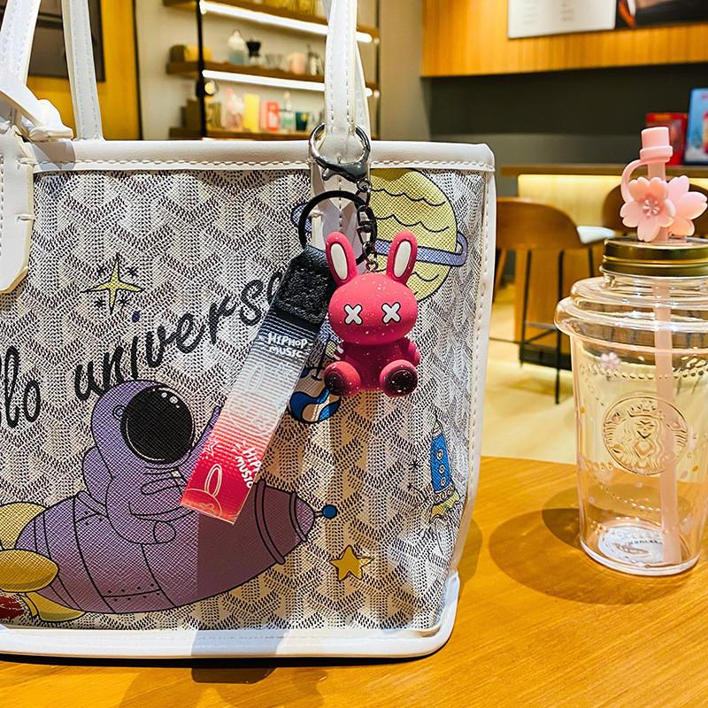 Stylish Bunny Resin Keychain Adorable Cartoon Gift For Friends And Loved Ones