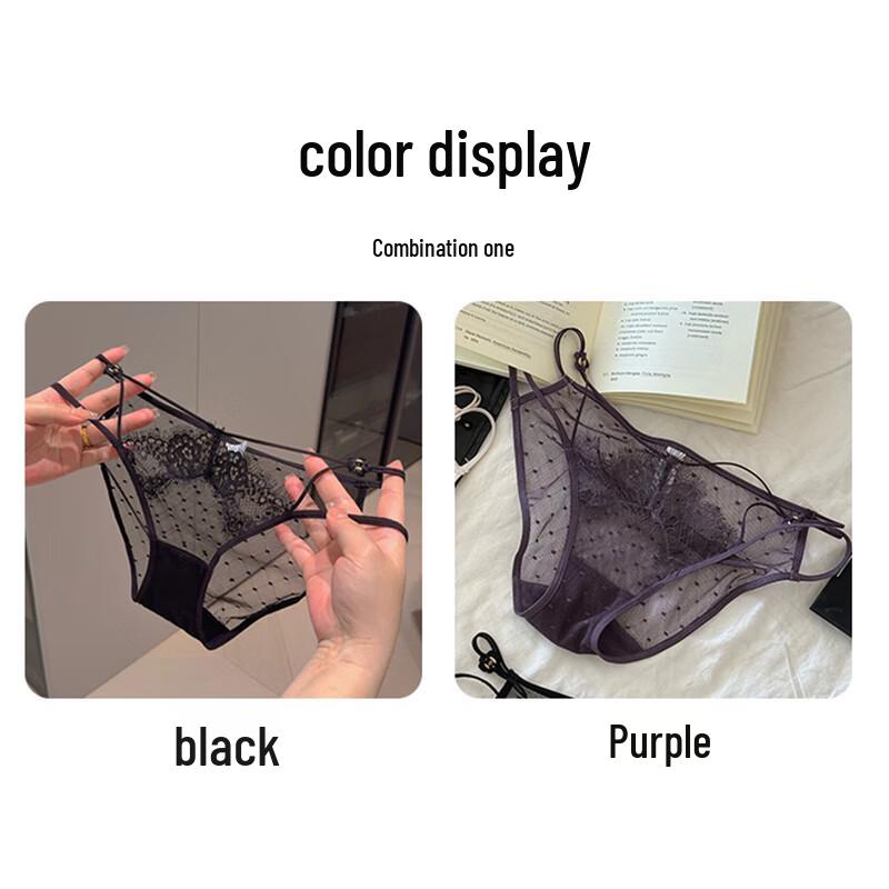 FitonTon Women's Alluring Lace Mesh Briefs 2-Pack