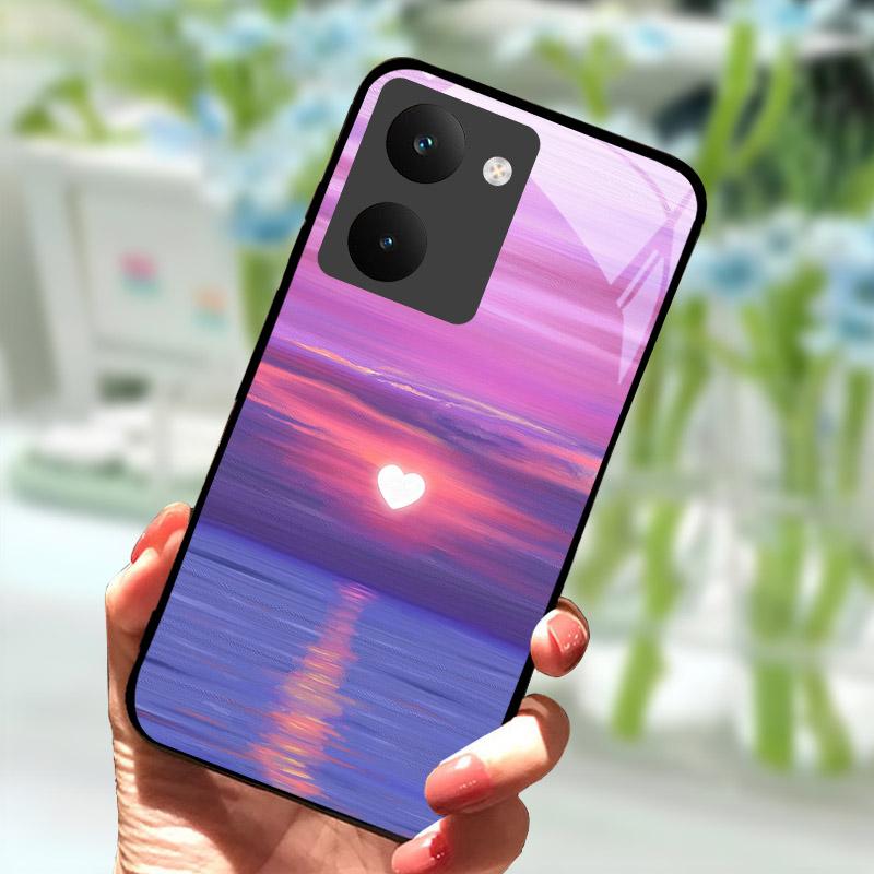 Para Capa Realme P3 Ultra 5G Capa à Prova de Choque Concha Traseira de Vidro Temperado Para-choque Para Capa de Telefone Realme P3ultra 5G RMX5030 Coque
