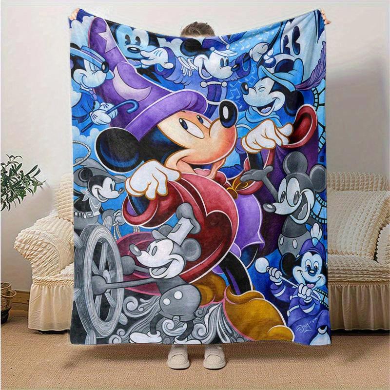 1pc. Cartoon Mickey Mouse Blanket, Seasonal Home Decor Gift for Friends and Family, Soft Throw Blanket for Couch, Bed, or Car, Perfect for A