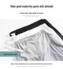 Maternity Spring/Summer Slimming Ice Silk Belly Support Pants