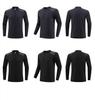 Lulu Style Men's Half-Zip Long Sleeve Quick-Dry Shirt: Breathable, Sweat-Wicking for Autumn & Winter Fitness, Cycling, Fishing, and Running.