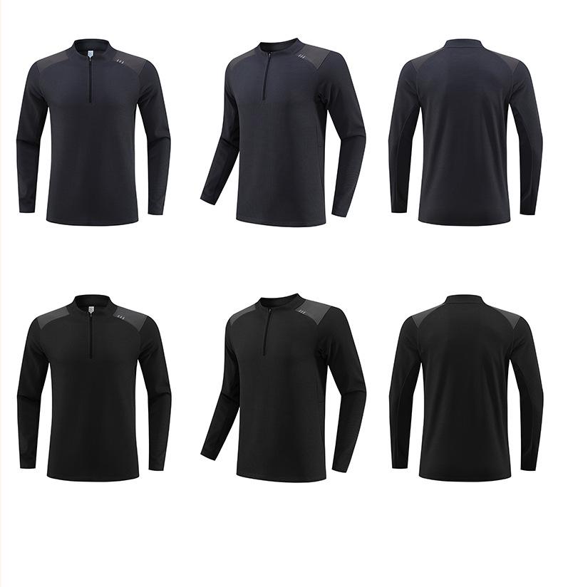 Lulu Style Men's Half-Zip Long Sleeve Quick-Dry Shirt: Breathable, Sweat-Wicking for Autumn & Winter Fitness, Cycling, Fishing, and Running.