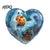 Halloween Keychain Party Favors Ghost Keychain Spooky Pumpkin Keyring Pendant Decorative Car Rearview Mirror Pendants Cute Heart Bag Charm