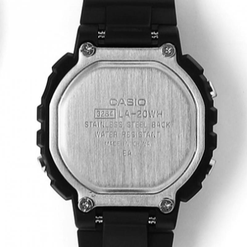 Casio La 20wh 1bdf  La 20wh 1b  Digital Square Vintage Retro Damen PU Uhr