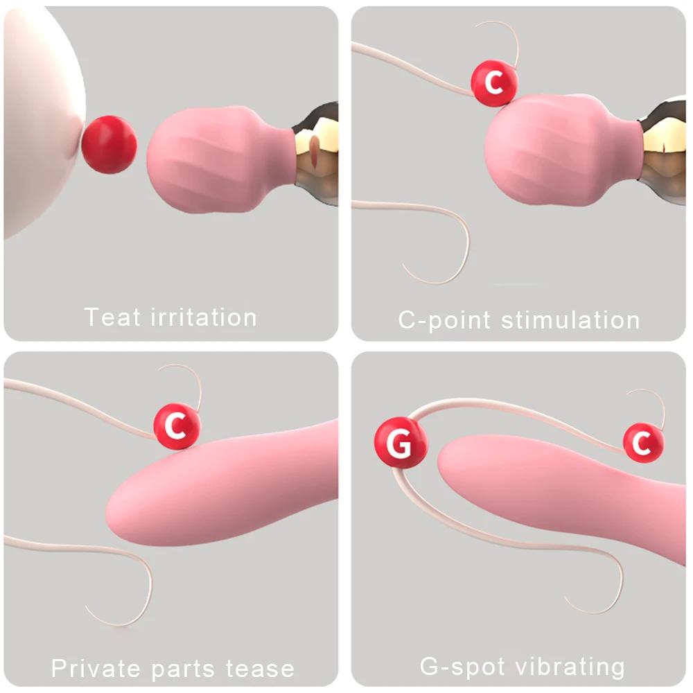 Powerful Vibrator Dildos Wand for Women G Spot Clitoris Stimulator Vagina Massager Female Masturbator Sex Toys for Adults 18+