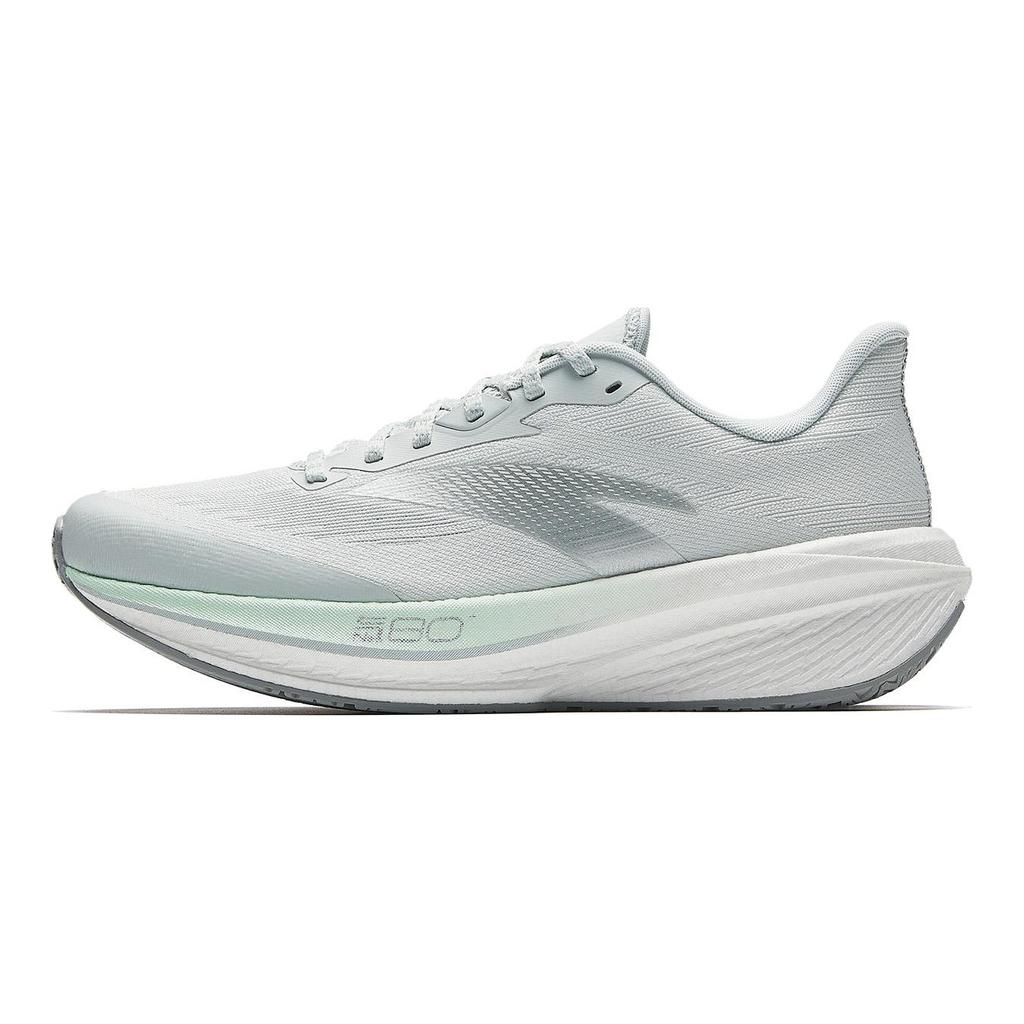 Anta 2nd Zone Heart Rate 80 Comfortable Fabric Synthetic Leather Rubber Low Top Running Shoes Women sneaker Gray Green Silver 122615555-3
