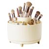 Rotary Makeup Organizer: Light Luxury Plastic Holder for Brushes on Desktop