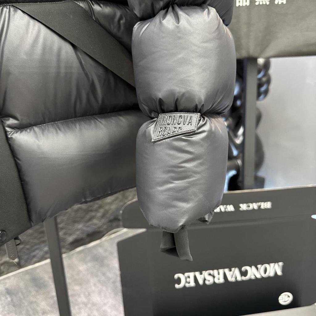 2025 Black Warrior Hooded Puffer Jacket: Men’s Trendy Thick Warm Winter Coat Unisex