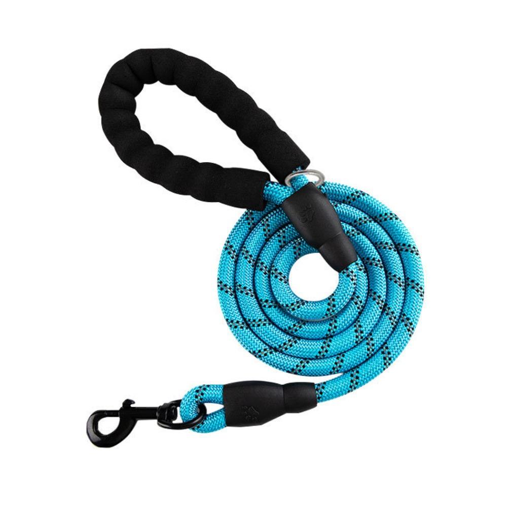 

Popular dog leash P large, medium and small dog anti-break free nylon round rope, dog leash p rope chain walking dog chain 150*1.2CM синий