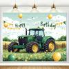 1 bucată, fundal tractor La Mulți Ani, decorațiune petrecere de ziua de naștere, banner pentru masa de tort, fundal fotografie H