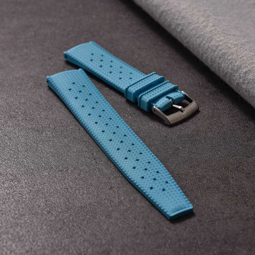 18/19/20/21/22/23/24mm Tropische FKM-Gummi-Uhrenarmbänder Schnellverschluss FPM-Armband Langlebiges Weiches Armband Wasserdichtes Sportuhr