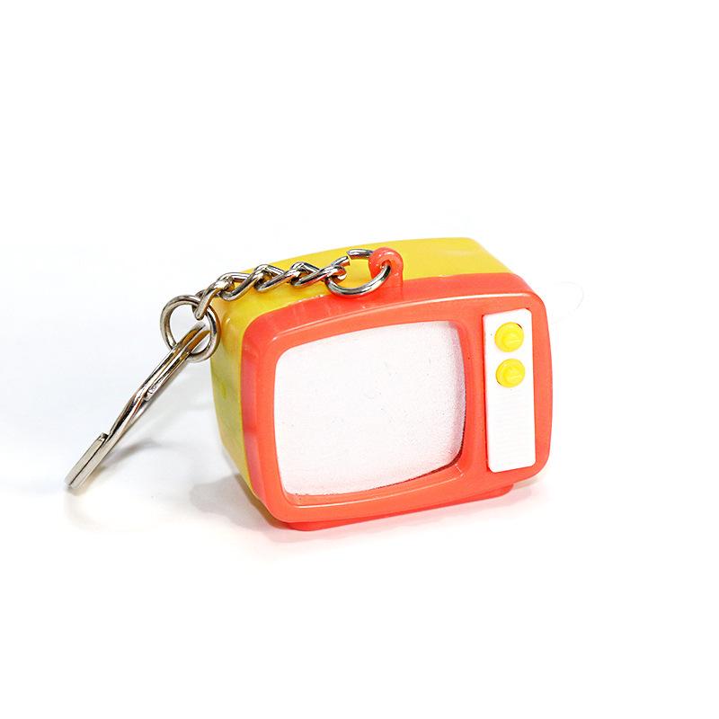 LED Luminous TV Keychain Toy with Screen Change Feature