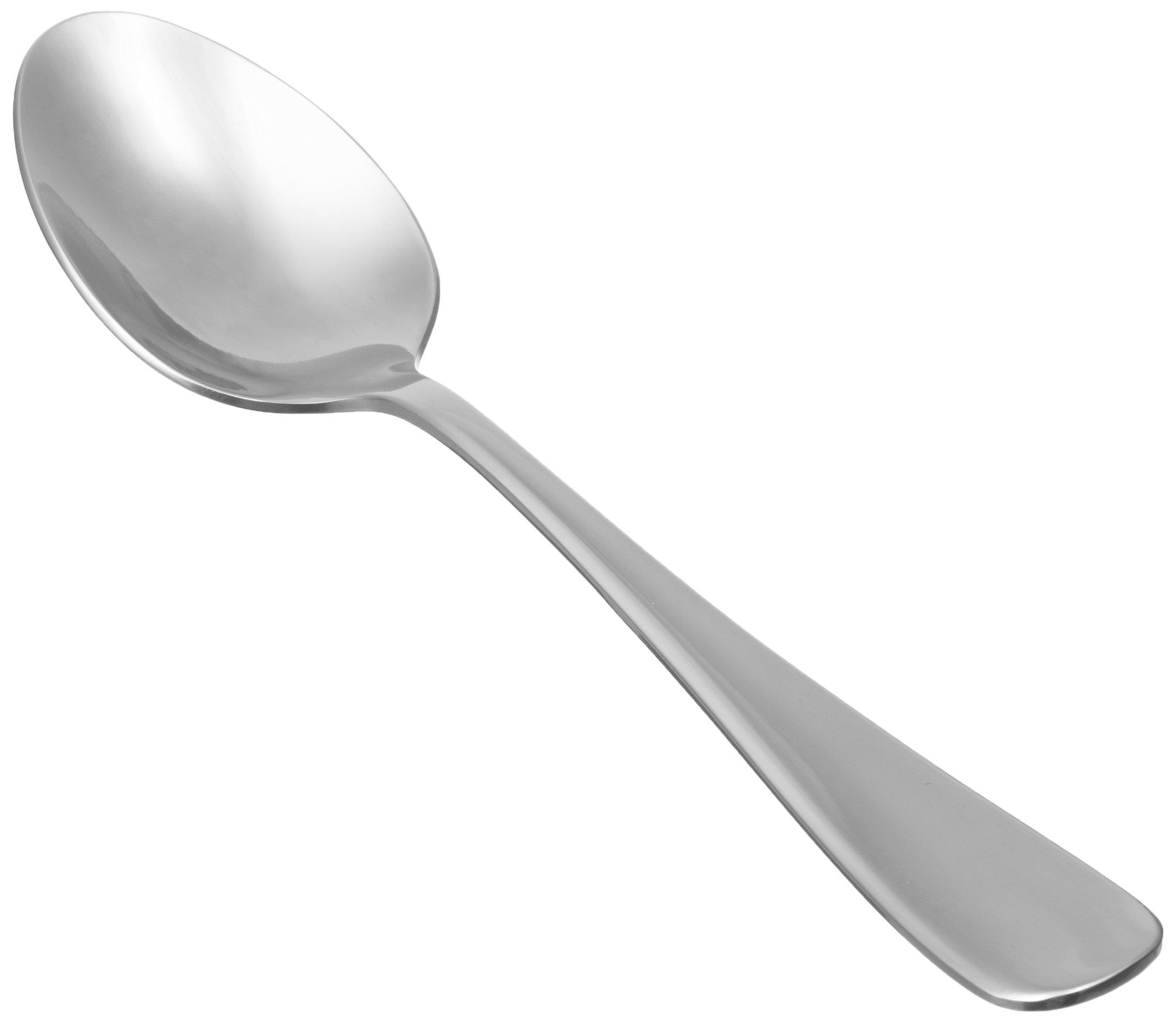 

Amazon Basics Round Edge Stainless Steel Dinner Pack of Silver Spoons, 12,