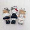 Plush Keychain With Heart Closure For Girls And Gift Use